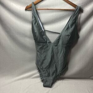Cupshe Olive Green 1 piece swim suit size large